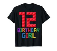 Building Bricks 12 Cumpleaños Niña Doce Años Maestro Constructor Camiseta