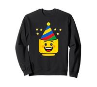 Building Bricks Birthday Master Builder con Sombrero de cumpleaños Sudadera