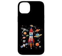Building Bricks Espacio Cohete Planetas Estrellas Galaxia Carcasa para iPhone 14 Plus