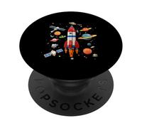 Building Bricks Espacio Cohete Planetas Estrellas Galaxia PopSockets PopGrip Adhesivo