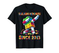 Building Memories Since 2013 Birthday Master Builder Camiseta