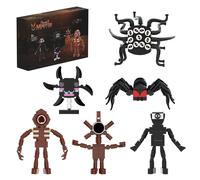 Buildmoc Mini Horror Game Doors Demo Villains Figures Building Block Set Screech Tentacle Man-eating Monster Toys Children Gifts High Quality