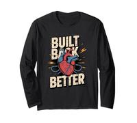 Built Back Better Open Heart Bypass Recovery para Hombre y Mujer Manga Larga