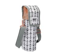 BUILT Bolsa para Botellas con Asas 100% Polyester y Seguro para Alimentos PEVA 9 x 11 x 25cm Diseño 'Belle Vie' Blanco