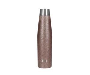 BUILT Botella Termo Antigoteo Hermética 100% Reusable y Libre de BPA de Acero Inoxidable 18/10 540ml Rosa Dorado Brillante