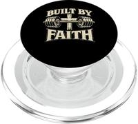 Built by Faith Christian Prayer Levantamiento de Pesas Gimnasio Entren PopSockets PopGrip para MagSafe