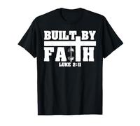 Built by Faith Lucas 2:11 Christian Gimnasio Fitness Motivación Camiseta