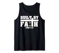 Built by Faith Lucas 2:11 Christian Gimnasio Fitness Motivación Camiseta sin Mangas