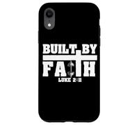 Built by Faith Lucas 2:11 Christian Gimnasio Fitness Motivación Carcasa para iPhone XR