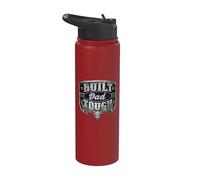 Built Dad Tough American Funny 4th Of July Stainless Steel Insulated Water Bottle