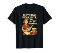 Built From Sugar Spite Secret Agendas - Camiseta divertida retro Camiseta