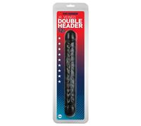 Built In America Jr. Veined Double Header 12" Silagel Dildo Realista Doble Color Negro - 480 gr