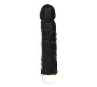 Built-In-America Quivering Cock Vibrador Realista Negro - 1 Unidad