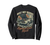 Built Not Bought Legends Don't Rust Diseño de Coche clásico Sudadera