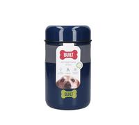 BUILT Tarro de almacenamiento de alimentos PET, contenedor de alimentos para animales de acero inoxidable, transportador portátil de alimentos húmedos o secos con tapa, hermético y aislado, sin BPA, capacidad de 473 ml, color azul