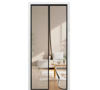BUIRTLY Mosquitera Puerta Magnética 50x200cm, Mosquiteras Para Puertas, Cierre Magnético Automático Para Puertas De Balcones, Sótanos Y Terrazas, Fácil Instalación Sin Taladrar. Negro