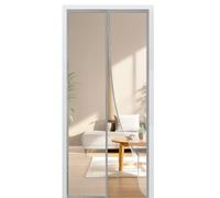BUIRTLY Mosquitera Puerta Magnética 75x205cm, Mosquiteras Para Puertas, Cierre Magnético Automático Para Puertas De Balcones, Sótanos Y Terrazas, Fácil Instalación Sin Taladrar. Gris