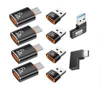 BUISAMG Adaptador USB a USB C, adaptador USB C a USB hembra de 120 W para MacBook Pro/Air, iPad, convertidor Thunderbolt 4, iPhone, adaptador A a A para expansión de cable. (paquete de 10)