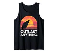 Buitre Dura más Que Cualquier Cosa Silueta de Puesta de Sol Camiseta sin Mangas
