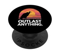 Buitre Dura más Que Cualquier Cosa Silueta de Puesta de Sol PopSockets PopGrip Adhesivo