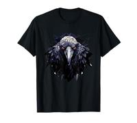 Buitre negro, pájaro, geométrico, arte, buitre negro lindo L Camiseta