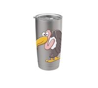 Buitre Pájaro Animal Salvaje Raptor Aves Amante Hombres Mujeres Niños Vaso térmico de acero inoxidable de doble pared