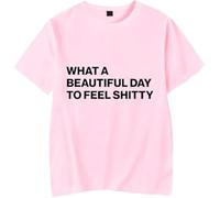 BUIWOT Camiseta para Mujer Singer Cuello Redondo Algodón Manga Corta Impreso Camiseta Lauren Spencer S-mith Hombres y Mujeres Cosplay Niños y Niñas Verano Streetwear-Pink||l