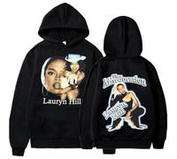 BUIWOT Felpe con Cappuccio Lauryn Hill Harajuku Style Felpa a Maniche Lunghe per uomo, Donna e Bambino Taglia Grande Pullover Casual Capispalla Elegante e ampio-Black||XX_l