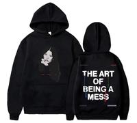 BUIWOT Sudadera con Capucha Manga Larga Impresa Singer Lauren Spencer S-mith Oversize Moda Casual Sudadera Manga Larga Hombre y Mujer-Black||m