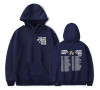 BUIWOT Sudadera con Capucha Manga Larga Impresa Singer Lauren Spencer S-mith Oversize Moda Casual Sudadera Manga Larga Hombre y Mujer-Navy Blue||l