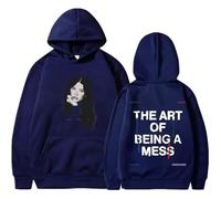 BUIWOT Sudadera con Capucha Manga Larga Impresa Singer Lauren Spencer S-mith Oversize Moda Casual Sudadera Manga Larga Hombre y Mujer-Navy Blue||s
