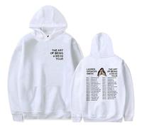 BUIWOT Sudadera con Capucha Manga Larga Impresa Singer Lauren Spencer S-mith Oversize Moda Casual Sudadera Manga Larga Hombre y Mujer-White||3X_l