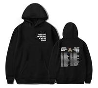 BUIWOT Sudadera con Capucha Manga Larga Impresa Singer Lauren Spencer S-mith Oversize Moda Casual Sudadera Manga Larga Hombre y Mujer-Black||3X_l