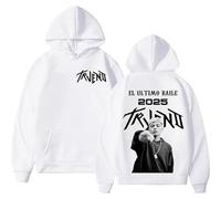 BUIWOT Sudaderas con Capucha Rapero Trueno Estilo Harajuku Sudadera de Manga Larga para Hombres y Mujeres Niños Gran Tamaño Casual Pullover Estilo Suelta Ropa de Exterior-White||x_l