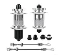 Buje de freno de disco MTB 32H 6 pernos para montaje de rotor 120 Click MTB | Aleación de aluminio de compromiso para liberación rápida al eje pasante delantero 9 x 100 mm trasero 10 x 135 mm para