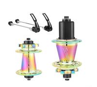 Buje de freno de disco trasero de 32 agujeros para bicicleta, construcción de fibra de carbono y aleación de aluminio 7075, liberación rápida y variantes de eje pasante, 5 rodamientos, 44 mm, 6 patas