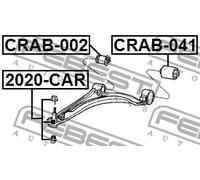 Buje del brazo de control Eje delantero abajo Soporte hidráulico CRAB-041 FEBEST
