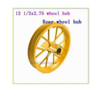 (Buje delantero amarillo) Nuevo cubo de rueda con llanta delantera y trasera de 12,5 x 2,75, uso de
