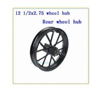 (Buje delantero negro) Nuevo cubo de rueda con llanta delantera y trasera de 12,5 x 2,75, uso de neumático