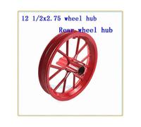 (Buje delantero rojo) Nuevo cubo de rueda con llanta delantera y trasera de 12,5 x 2,75, uso de neumático