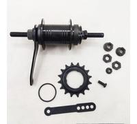 Buje Fixie Negro 28H Instalación Sencilla | Aleación 6061 ligera, 28 agujeros, color negro mate, para bici fija, para fácil montaje