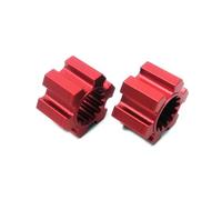 Buje hexagonal frontal de aluminio de 16 mm de grosor, color rojo para Traxxas 1/6 Funco Pro Scale Sand Car 10954