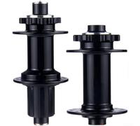 Buje MTB Aleación Ligera 32 Agujeros Negro Buje MTB Aleación | Eje pasante 110x15mm, aluminio ligero, 32 agujeros, compatible freno disco, montaje fácil(B)