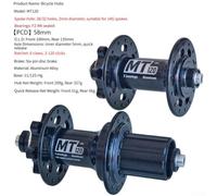 Buje MTB Carretera 32H Rodamientos Sellados Negro | Eje hueco para delantero 100mm, 135mm, liberación rápida, 2mm radios, negro mate(32-Hole Rear Hub)