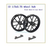 (Buje trasero delantero negro) Nuevo cubo de rueda con llanta delantera y trasera de 12,5 x 2,75, uso