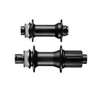Bujes de disco de eje pasante MT400 32H 12x142mm Center-Lock | Construcción de aleación, diseño a prueba de polvo, 15 x 100 mm frontal y 12 x 142 mm trasero, 32 agujeros para estabilidad