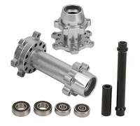 Bujes hexagonales para ruedas de motocicleta RC Aleación de aluminio Rueda delantera trasera Actualización de bujes hexagonales para motocicleta eléctrica LOSI 1/4 Promoto MX (Plata)