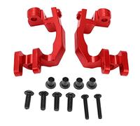 Bujes RC C Bujes Traseros de aleación de Aluminio CNC Nudillos de Bloque de dirección duraderos y livianos de Alta precisión para Autos 1/10 RC Typhon Senton Big Rock (Roja)