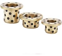 Bujes sin aceite, cojinete de manguito, diámetro interior 12,15 mm, brida empuje estándar, buje grafito impregnado latón, acoplamiento lineal 1 pieza(15x21x25 35x3)