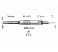 Bujía de incandescencia 345247 VALEO para OPEL ZAFIRA TOURER C INSIGNIA A